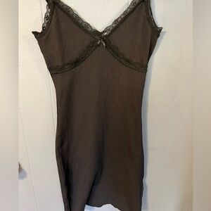 H&M black cotton mini dress